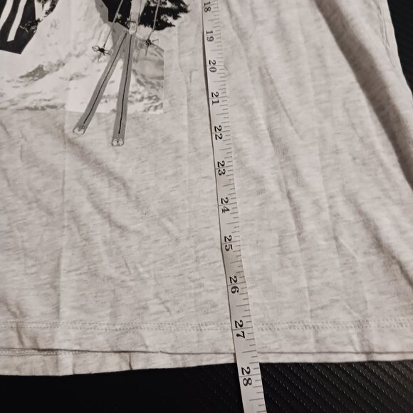 NEW Offline by Aerie Heather Gray Cotton Oversized Graphic‎ T-shirt Size L - Picture 10 of 10